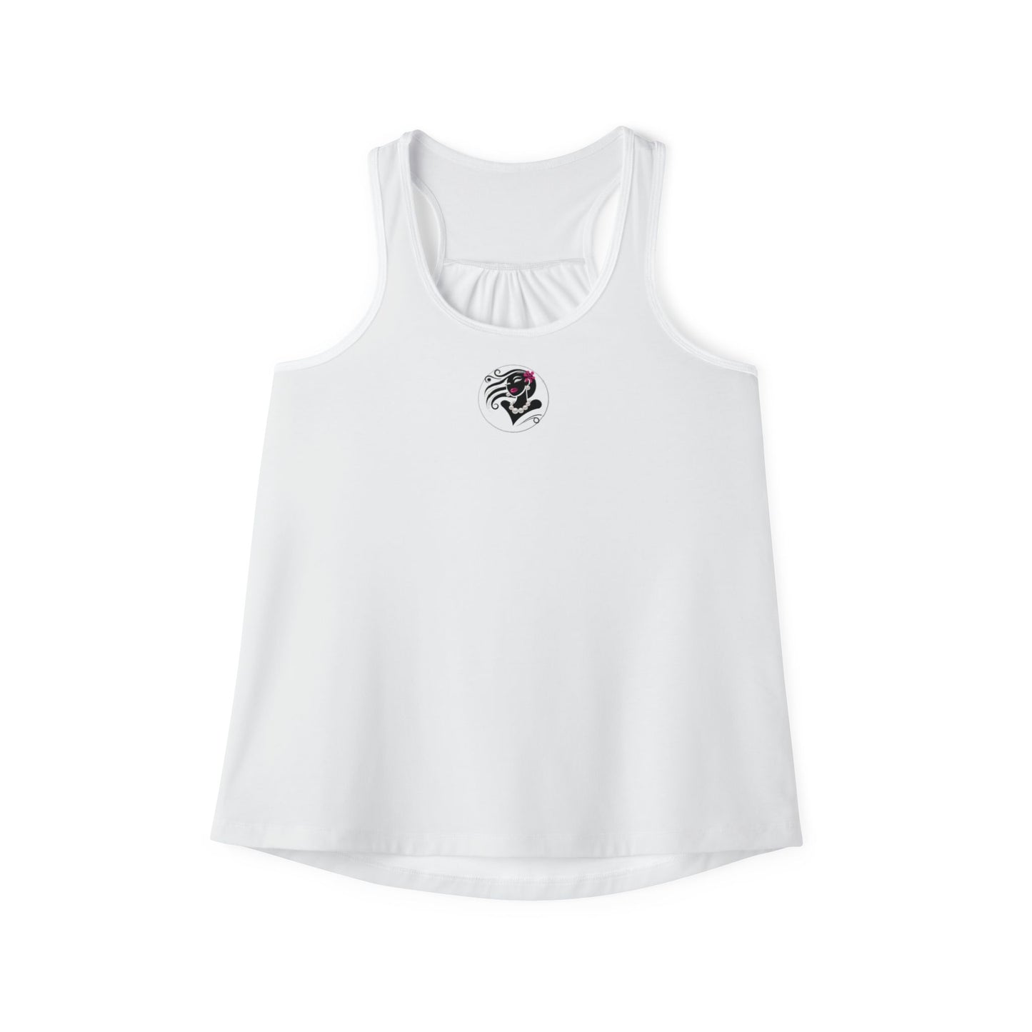 Pearls & Curls6 | White - Pink Pout Ringer Tank (black or white trim)