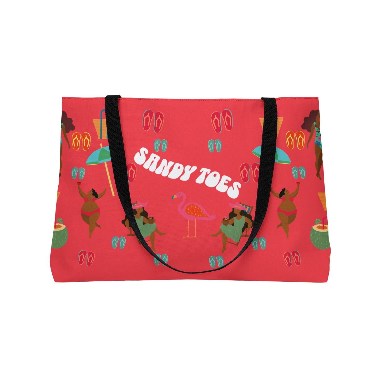 Sandy Toes | Melon Two-Sided Weekender Tote Bag (black girl)