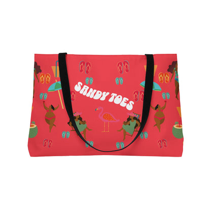 Sandy Toes | Melon Two-Sided Weekender Tote Bag (black girl)