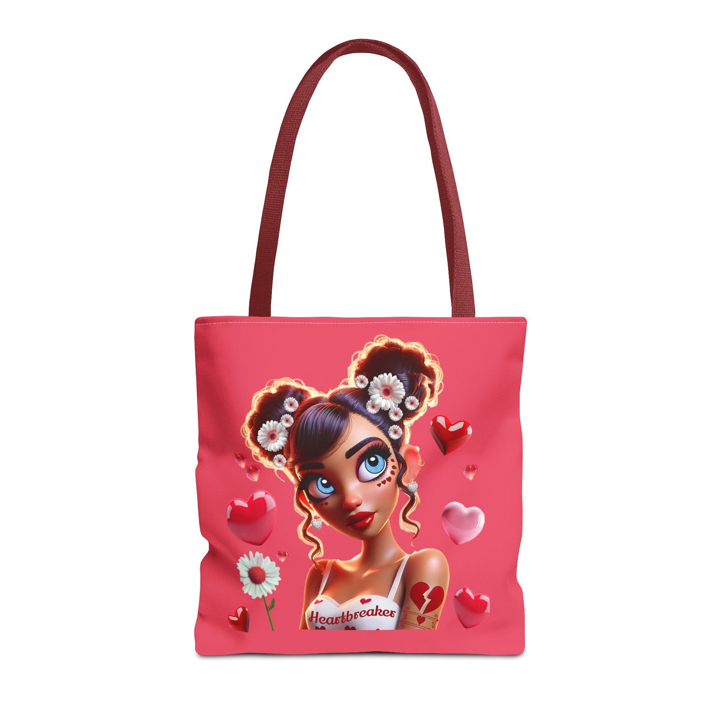 Heartbreaker 1 | Raspberry - Tote Bag, two-tone (multiple sizes/handle colors)