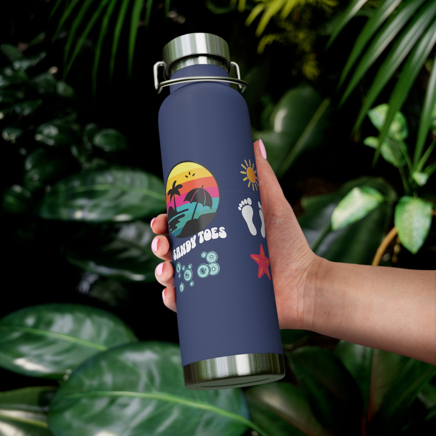 Sandy Toes | Insulated Water Bottle, 22oz (Copper Vacuum)