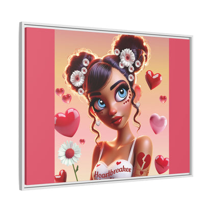 Heartbreaker 1 | Raspberry - Canvas Print, framed matte (multiple sizes/frame colors))