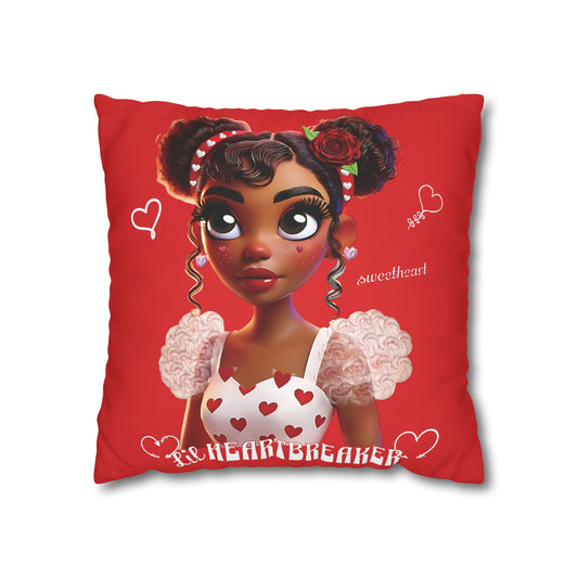 Heartbreaker Girl | Apple - Pillowcase, square (multiple sizes)