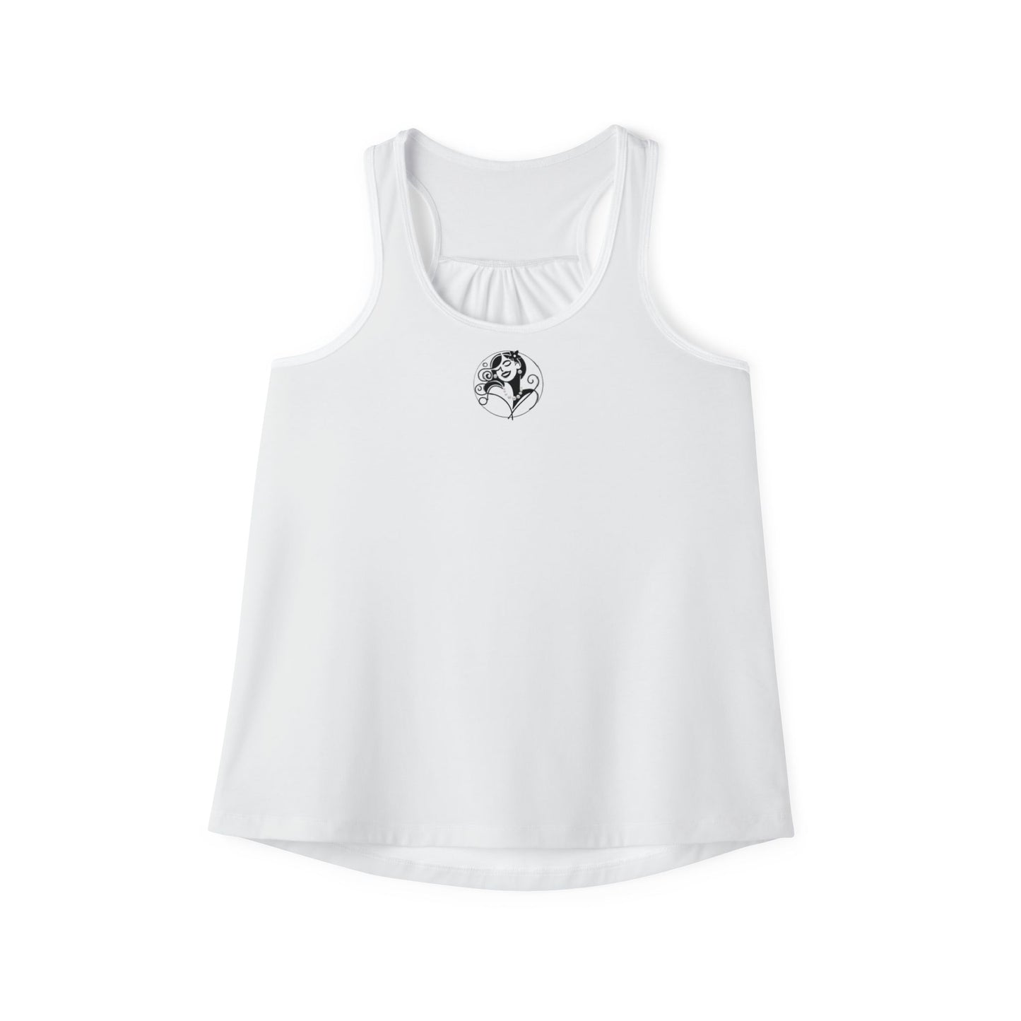 Pearls & Curls4 | White -Plain Ringer Tank (black or white trim)