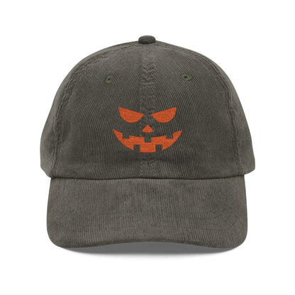 The Spooky Edit3 - Jack O Lantern Embroidered Corduroy Cap (multiple colors)