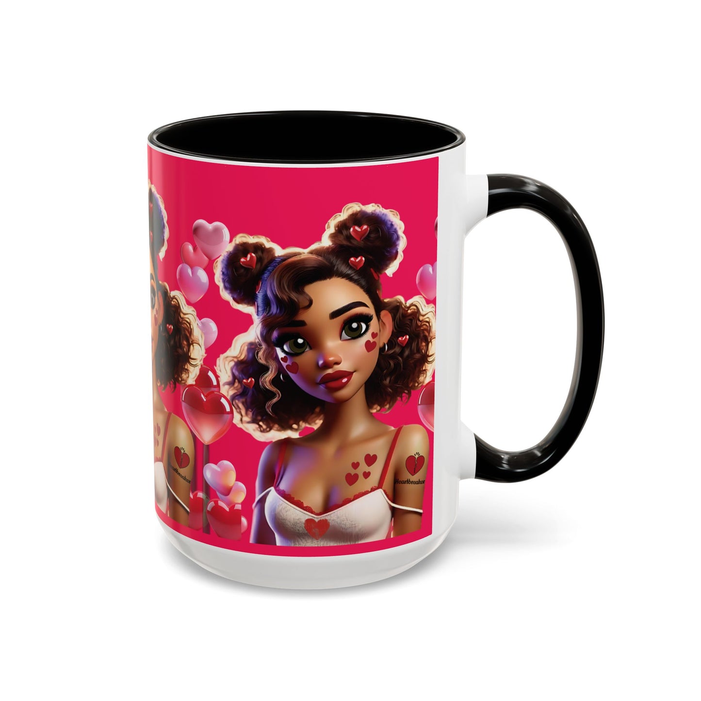 Heartbreaker 2 | Watermelon - Coffee Mug, two-tone, 15 oz (multiple handle colors)