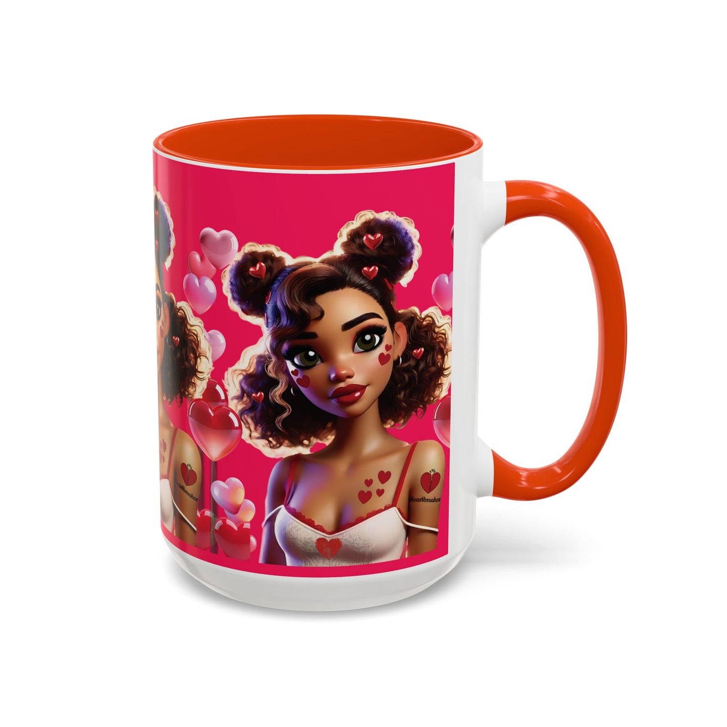 Heartbreaker 2 | Watermelon - Coffee Mug, two-tone, 15 oz (multiple handle colors)
