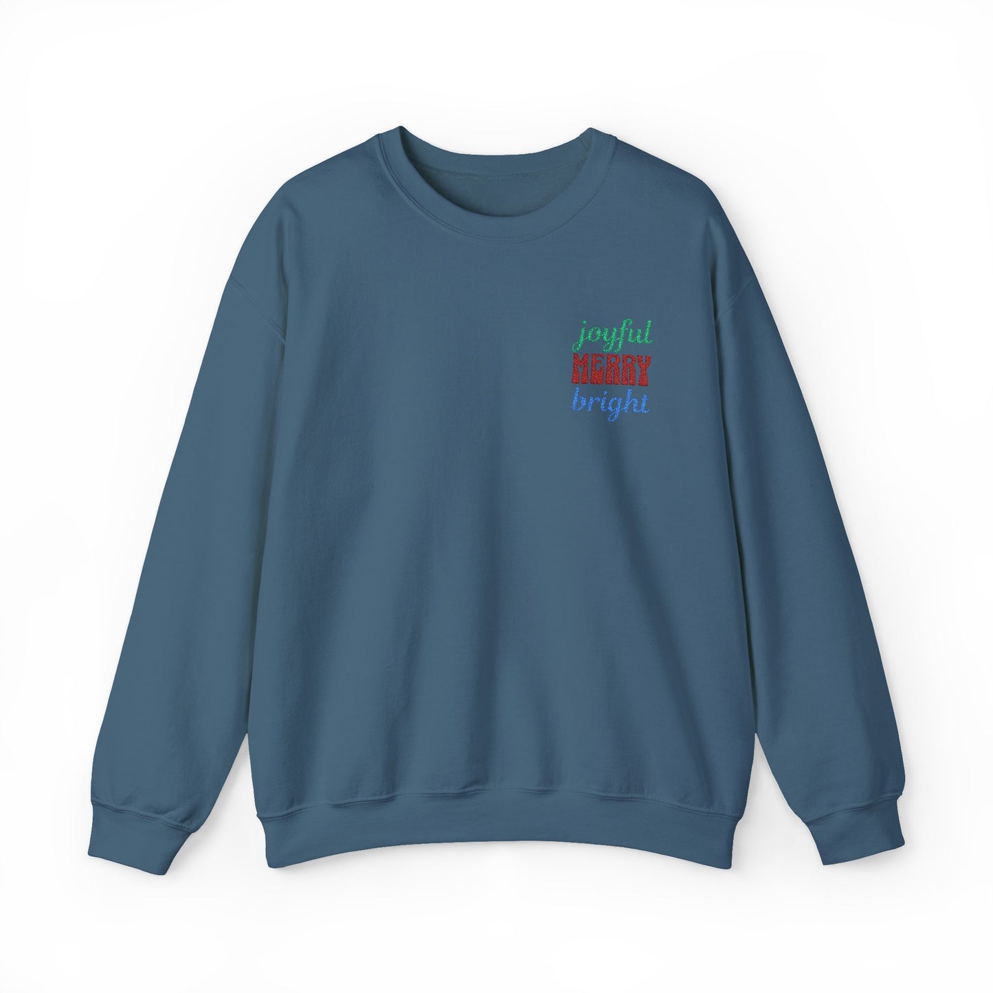 The Joyful Edit2| Merry & Bright Embroidered Sweatshirt (multiple colors)