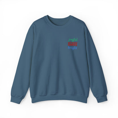 The Joyful Edit2| Merry & Bright Embroidered Sweatshirt (multiple colors)