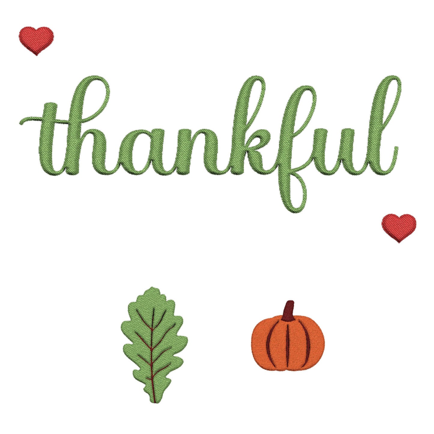 The Thankful Edit1 |Light Green Embroidered Thankful Hoodie, red hearts (multiple colors)