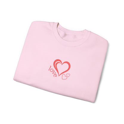 Heartbreaker 0 | Red Embroidered Love Crewneck Sweatshirt