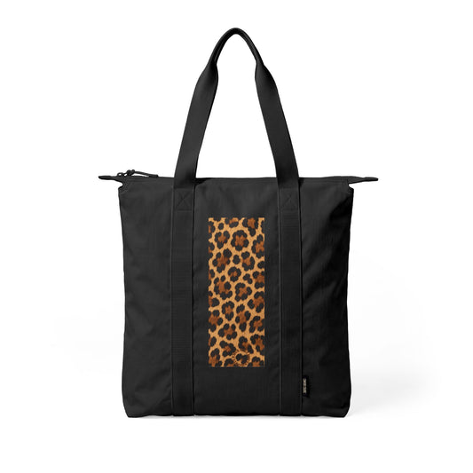 Leopard | Leopard Skin Print Nomad Tote Bag — Zip-Top Carry-All Travel Tote