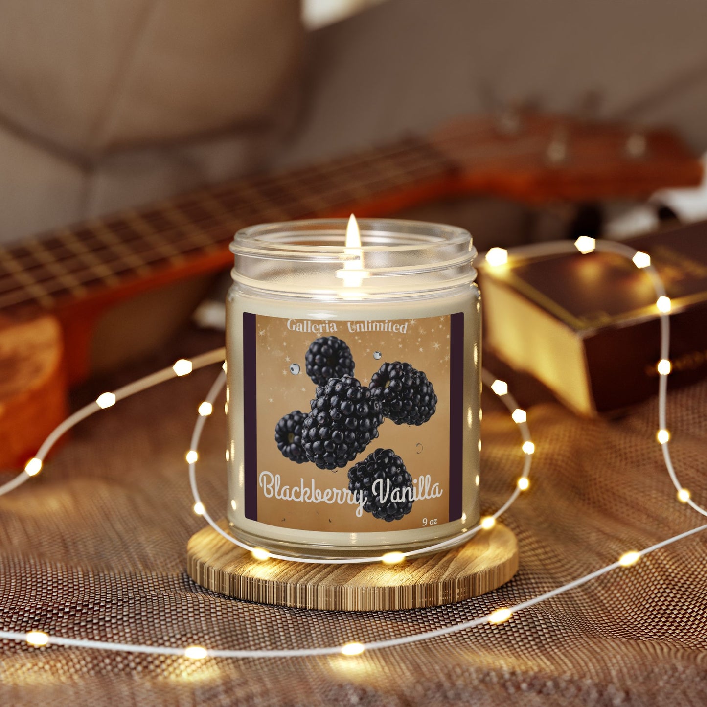 The Cozy Edit6 | Blackberry Vanilla Scented Candle (9oz) — Natural Soy Wax Jar