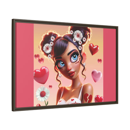 Heartbreaker 1 | Raspberry - Canvas Print, framed matte (multiple sizes/frame colors))