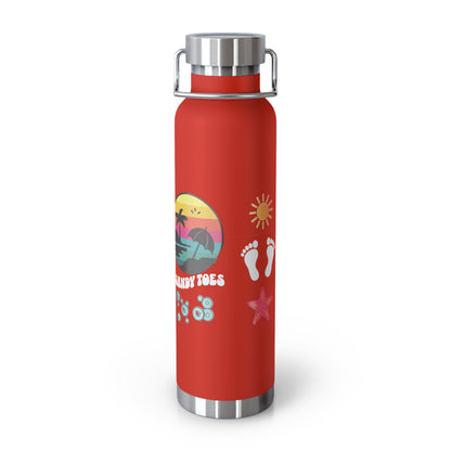 Sandy Toes | Insulated Water Bottle, 22oz (Copper Vacuum)