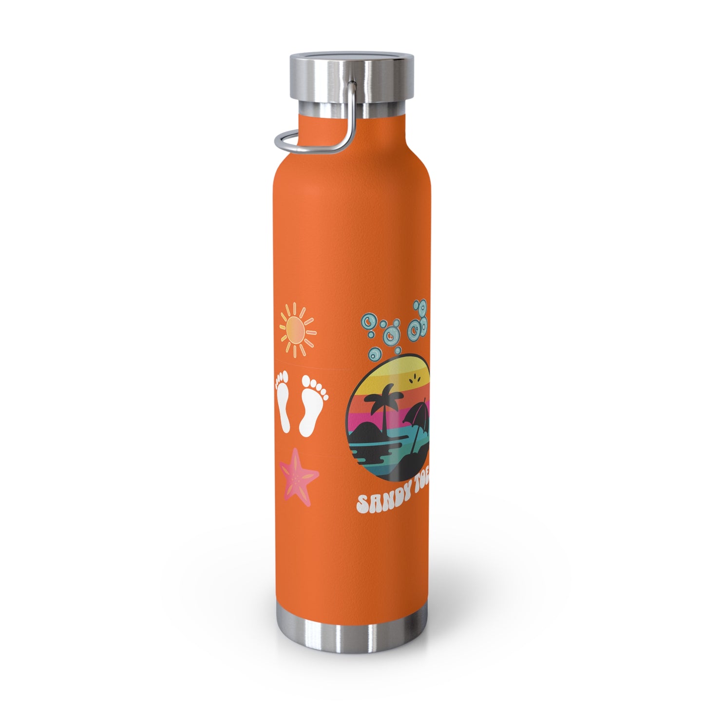 Sandy Toes | Insulated Water Bottle, 22oz (Copper Vacuum)