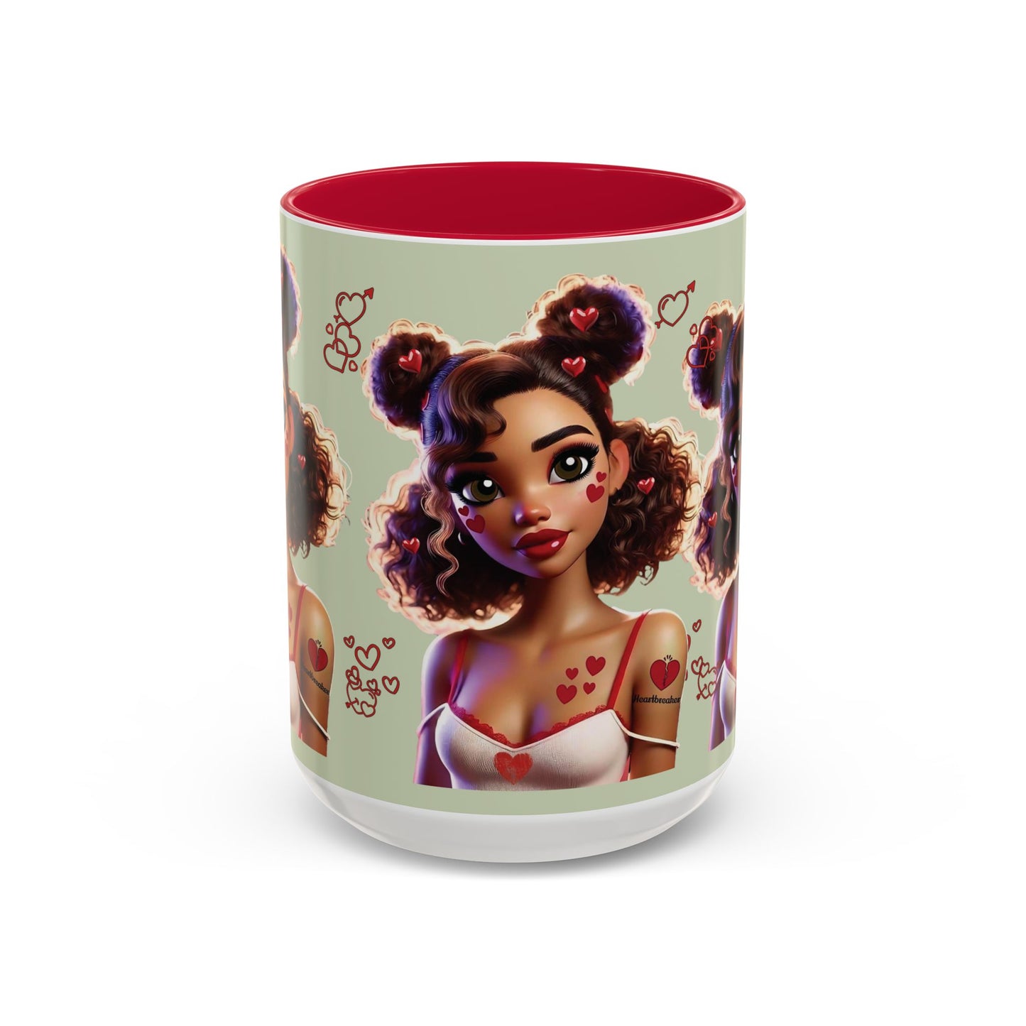 Heartbreaker 2 | Kiwi - Coffee Mug, two-tone, 15 oz (multiple handle colors)