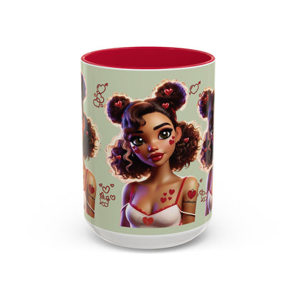 Heartbreaker 2 | Kiwi - Coffee Mug, two-tone, 15 oz (multiple handle colors)