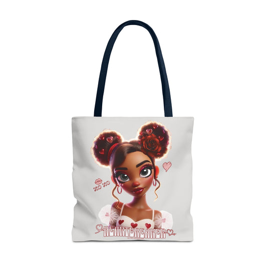 Heartbreaker 3 | Ice Gray All Over Print Two-Tone Tote Bag (multiple sizes/strap colors)