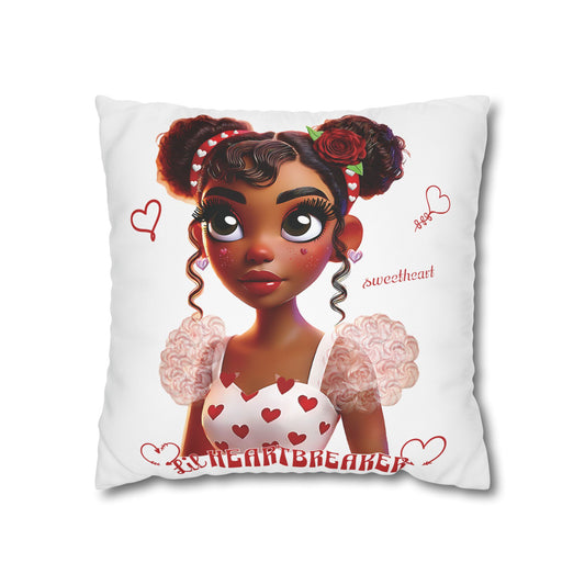 Heartbreaker Girl | Marshmallow - Pillowcase, square (multiple sizes)