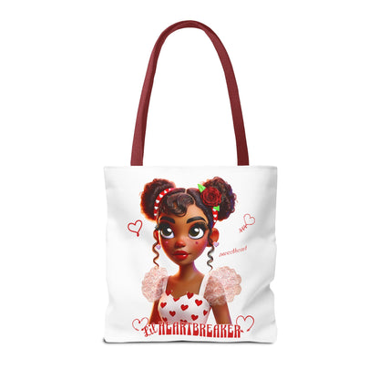 Heartbreaker Girl | Marshmallow All Over Print Two-Tone Tote Bag (multiple strap colors)