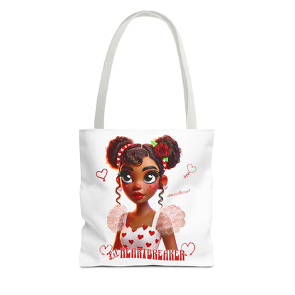 Heartbreaker Girl | Marshmallow All Over Print Two-Tone Tote Bag (multiple strap colors)