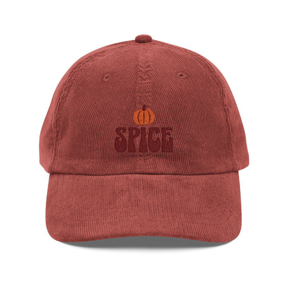 The Cozy Edit3 | Maroon Embroidered Pumpkin Spice Corduroy Cap