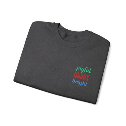 The Joyful Edit2| Merry & Bright Embroidered Sweatshirt (multiple colors)