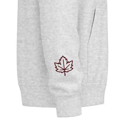 Harvest Haze | 'Cozy Season' Zip Hoodie — Autumn Coffee & Leaves Full-Zip Sweatshirt