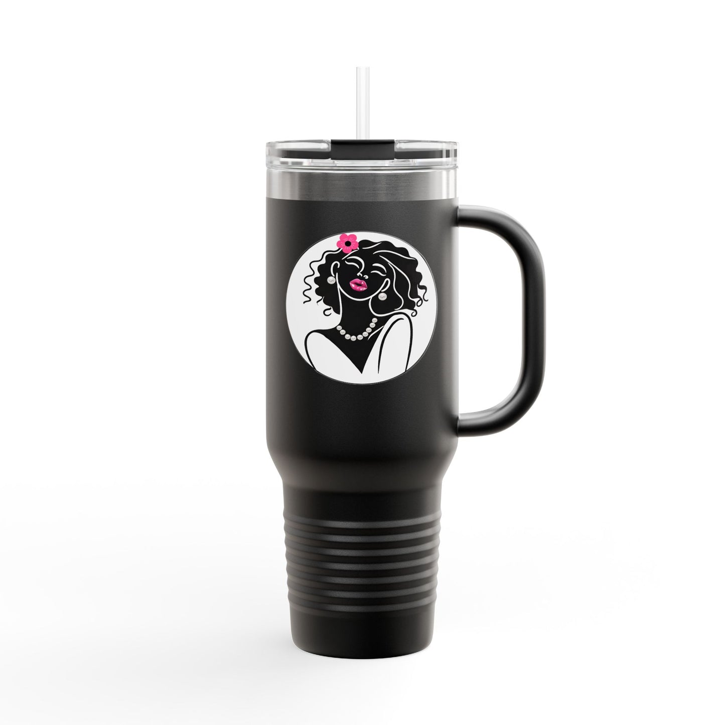 Pearls & Curls 2 | Insulated Travel Mug, 40oz (multiple colors)
