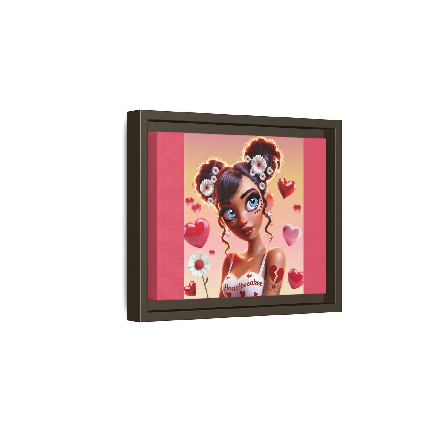 Heartbreaker 1 | Raspberry - Canvas Print, framed matte (multiple sizes/frame colors))