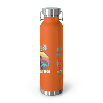 Sandy Toes | Insulated Water Bottle, 22oz (Copper Vacuum)