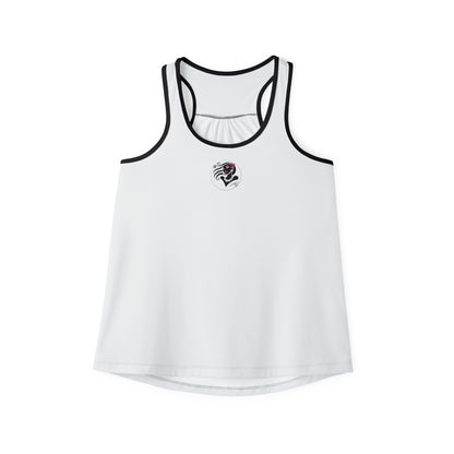 Pearls & Curls6 | White - Pink Pout Ringer Tank (black or white trim)