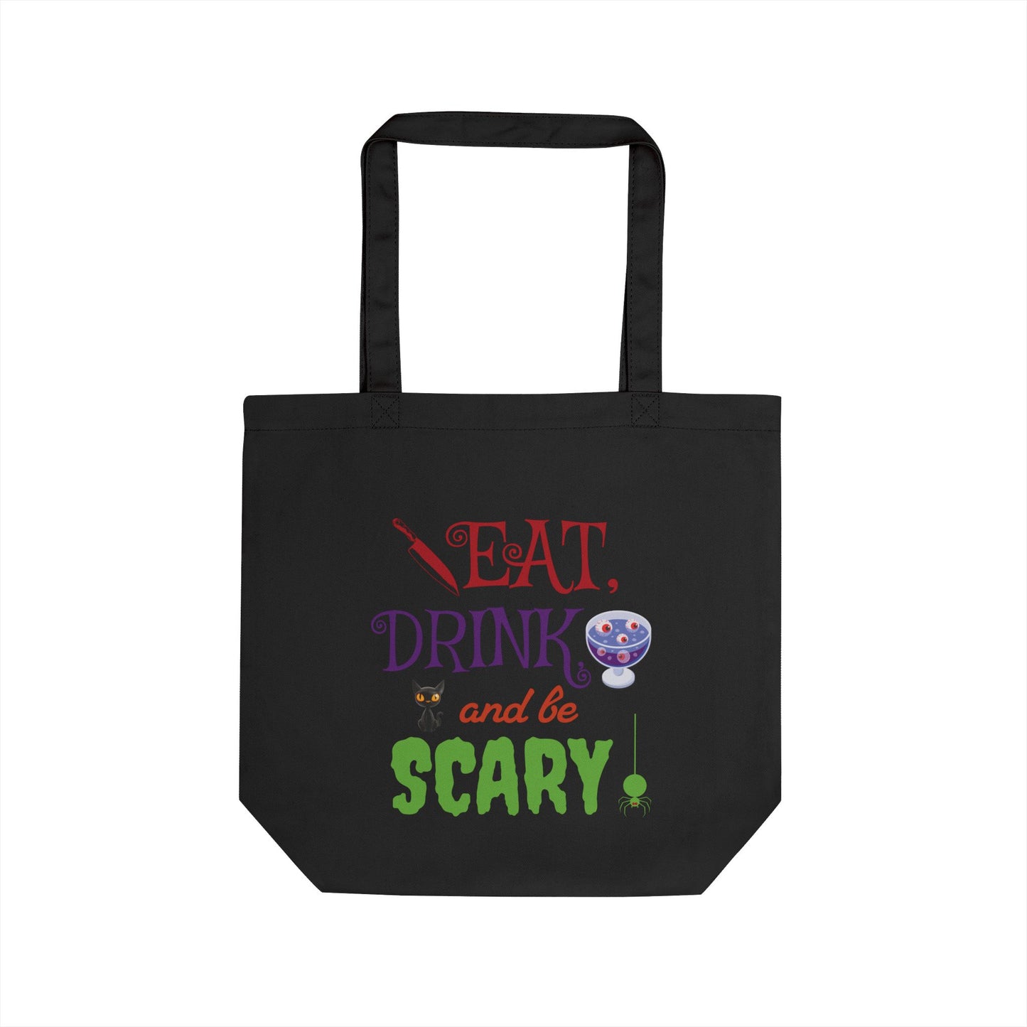The Spooky Edit4 - Not a Basic Witch Eco Tote Bag, double-sided (black or beige)