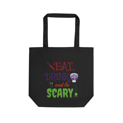 The Spooky Edit4 - Not a Basic Witch Eco Tote Bag, double-sided (black or beige)