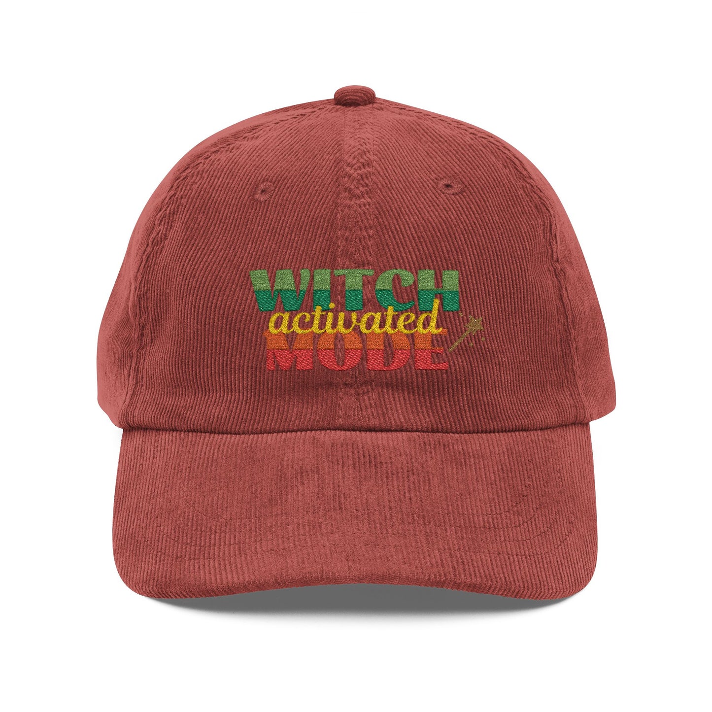The Spooky Edit3 - Witch Mode Embroidered Corduroy Cap (multiple colors)