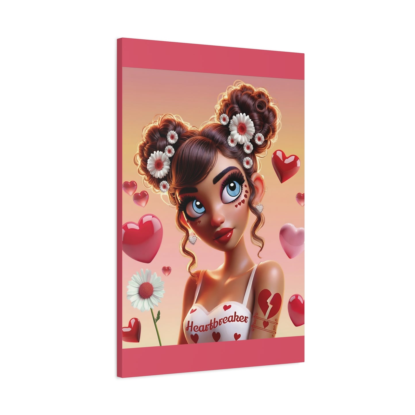 Heartbreaker 1 |Raspberry Matte Canvas Print