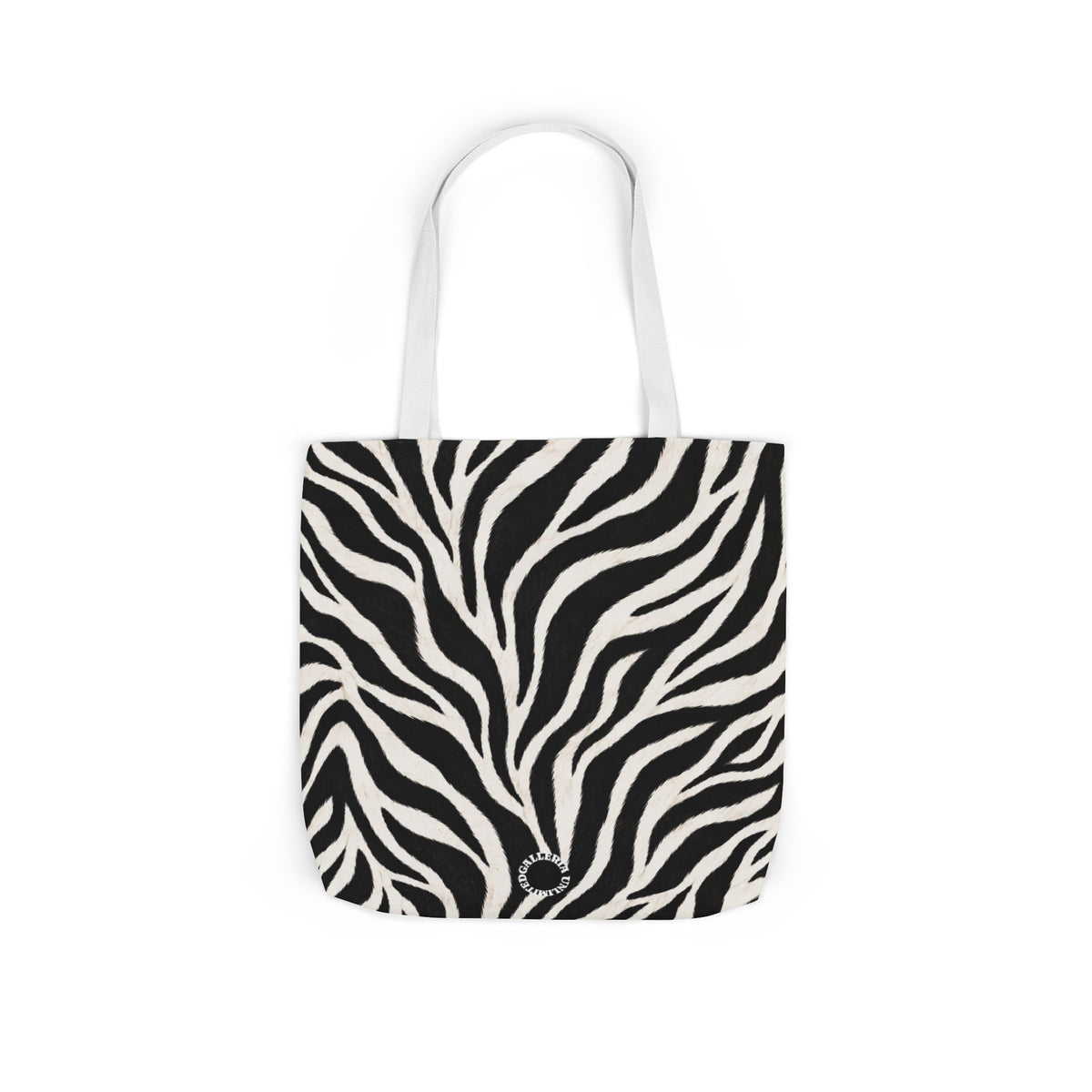 Zebra | Black & White Pattern Canvas Tote Bag