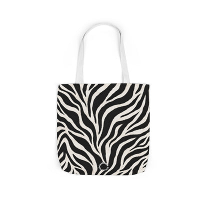Zebra | Black & White Pattern Canvas Tote Bag