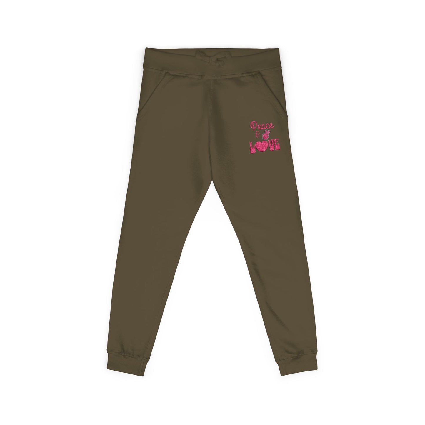 The Cozy Edit2 | "Peace & Love" Fleece Lounge Joggers, PINK Palette (multiple colors)