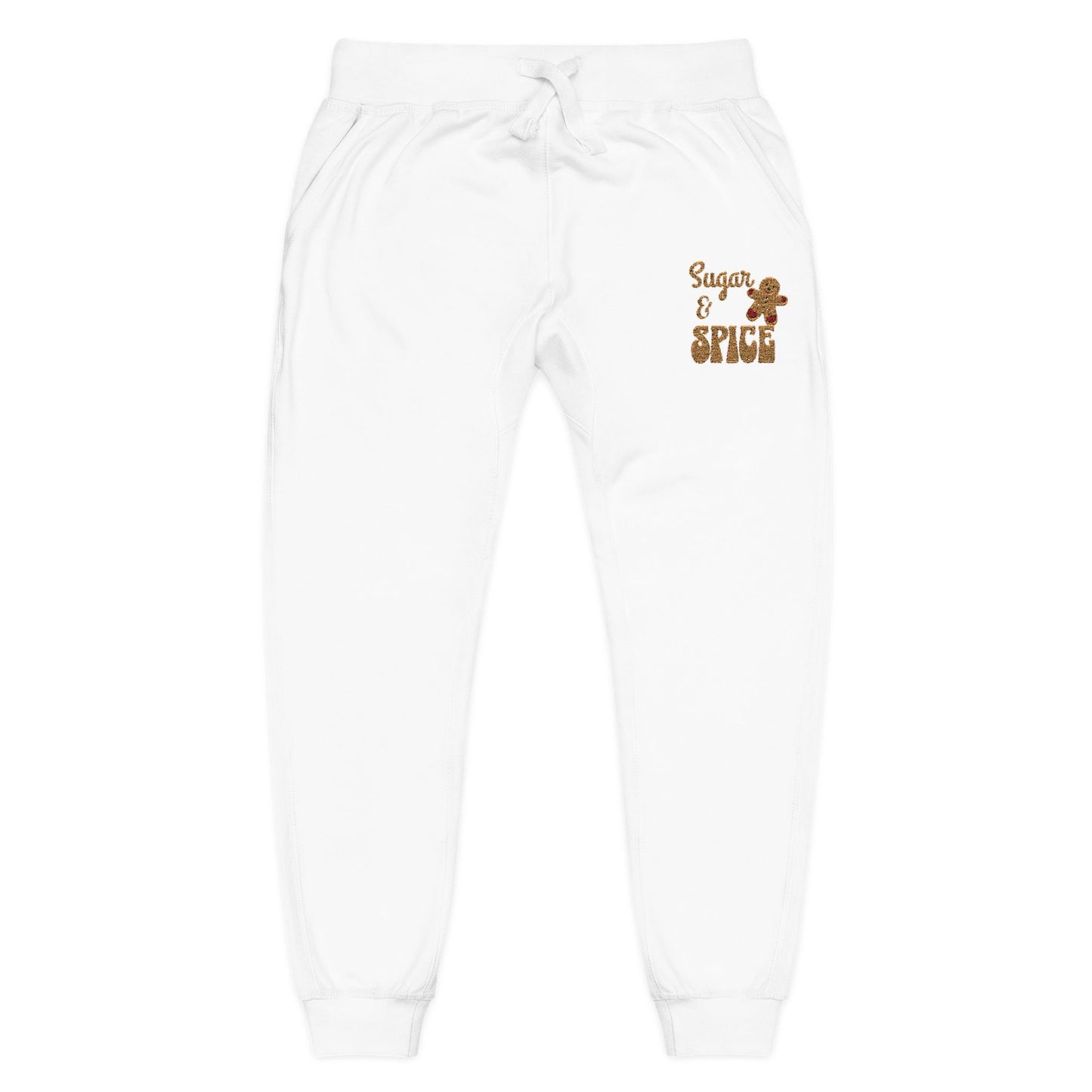 The Cozy Edit2 | Embroidered "Sugar & Spice" Fleece Lounge Joggers (multiple colors)