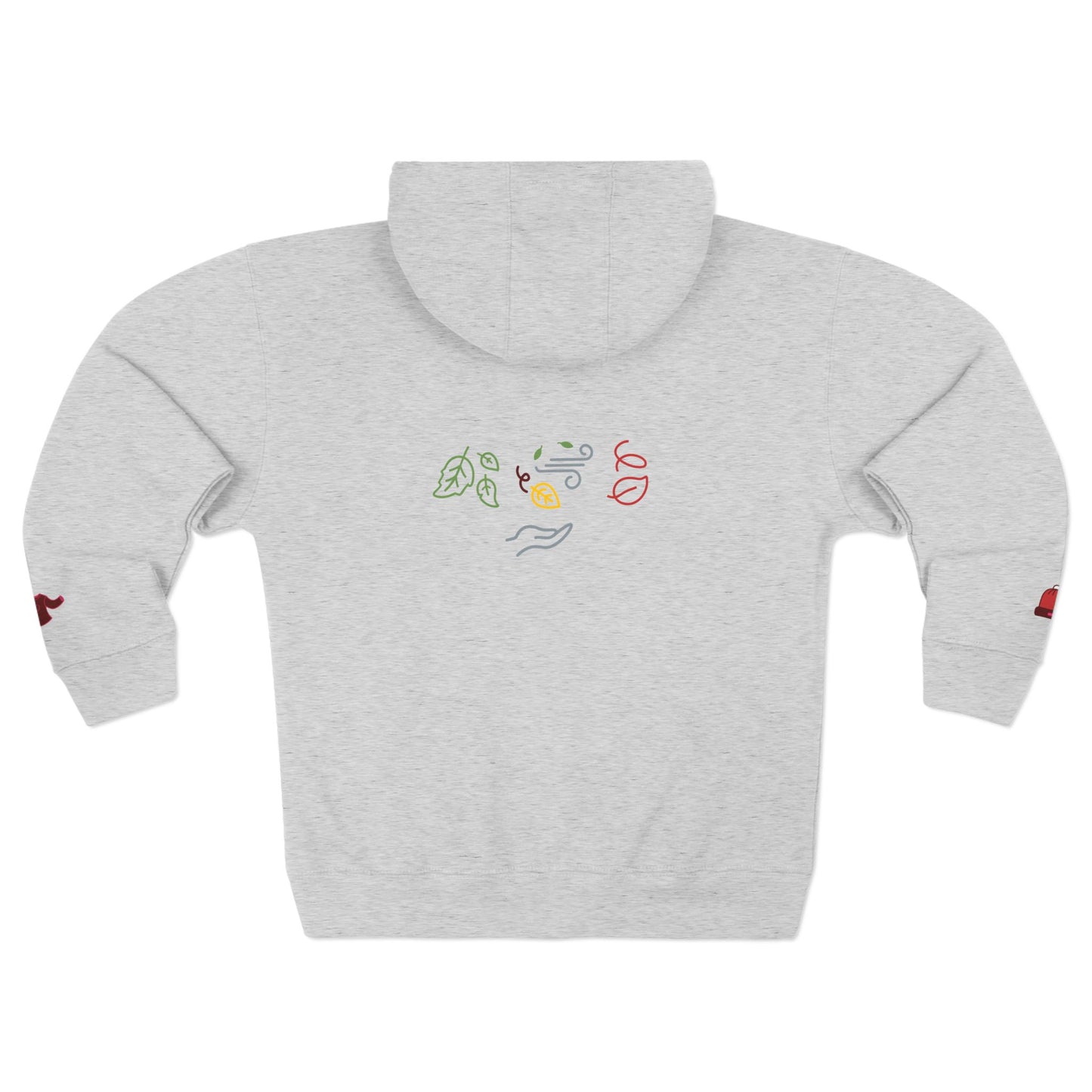 Harvest Haze 5 | 'Sweater Weather' Graphic Icon Zip Hoodie — Cozy Fall Hoodie with Autumn Icons