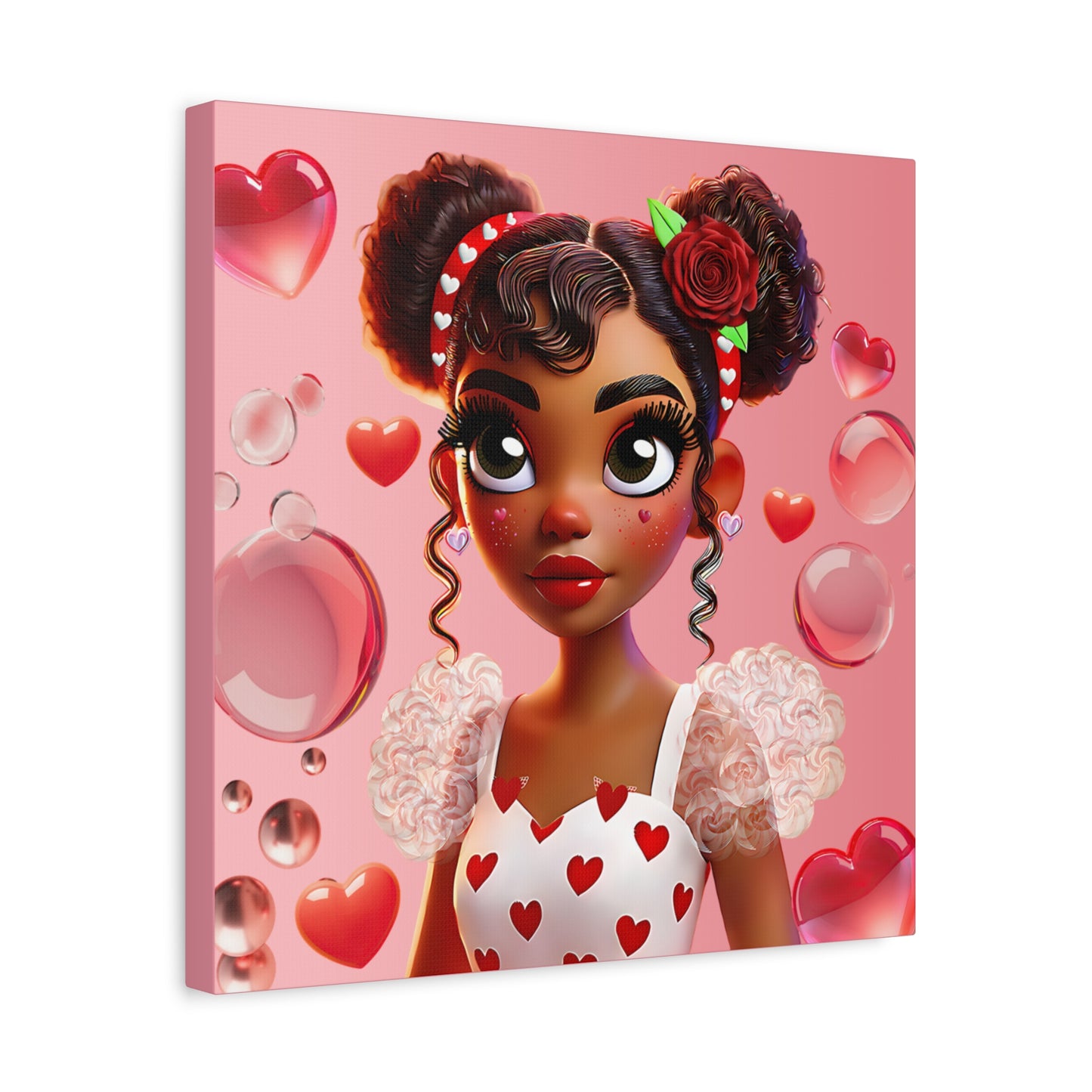 Heartbreaker Girl | Bubble Gum, Matte Canvas Print