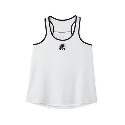 Pearls & Curls1 | White - Ruby Lips Ringer Tank (black or white trim)