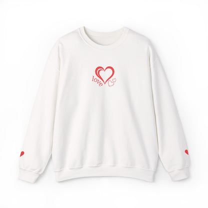 Heartbreaker 0 | Red Embroidered Love Crewneck Sweatshirt