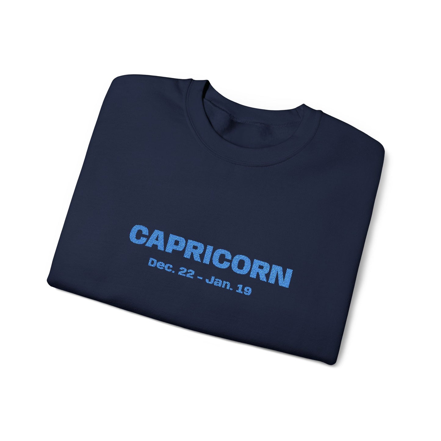 Capricorn | Embroidered Crewneck Sweatshirt (turquoise)