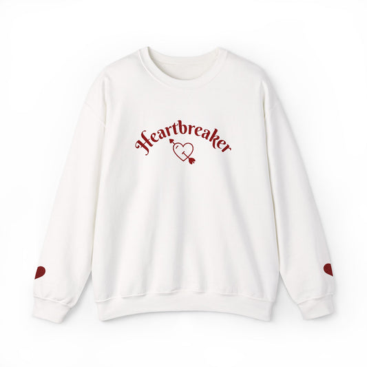 Heartbreaker 0 | Maroon Embroidered Heartbreaker Crewneck Sweatshirt