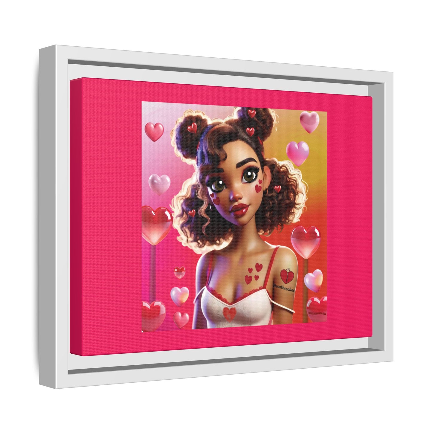 Heartbreaker 2 | Watermelon - Canvas Print, framed matte (multiple sizes/multiple frame colors)