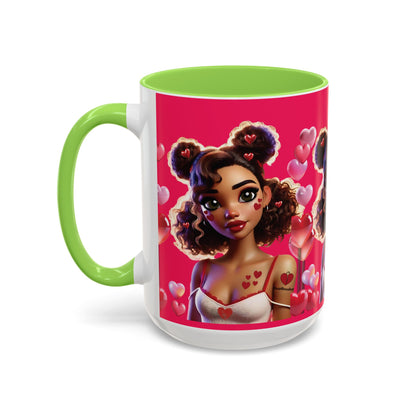 Heartbreaker 2 | Watermelon - Coffee Mug, two-tone, 15 oz (multiple handle colors)