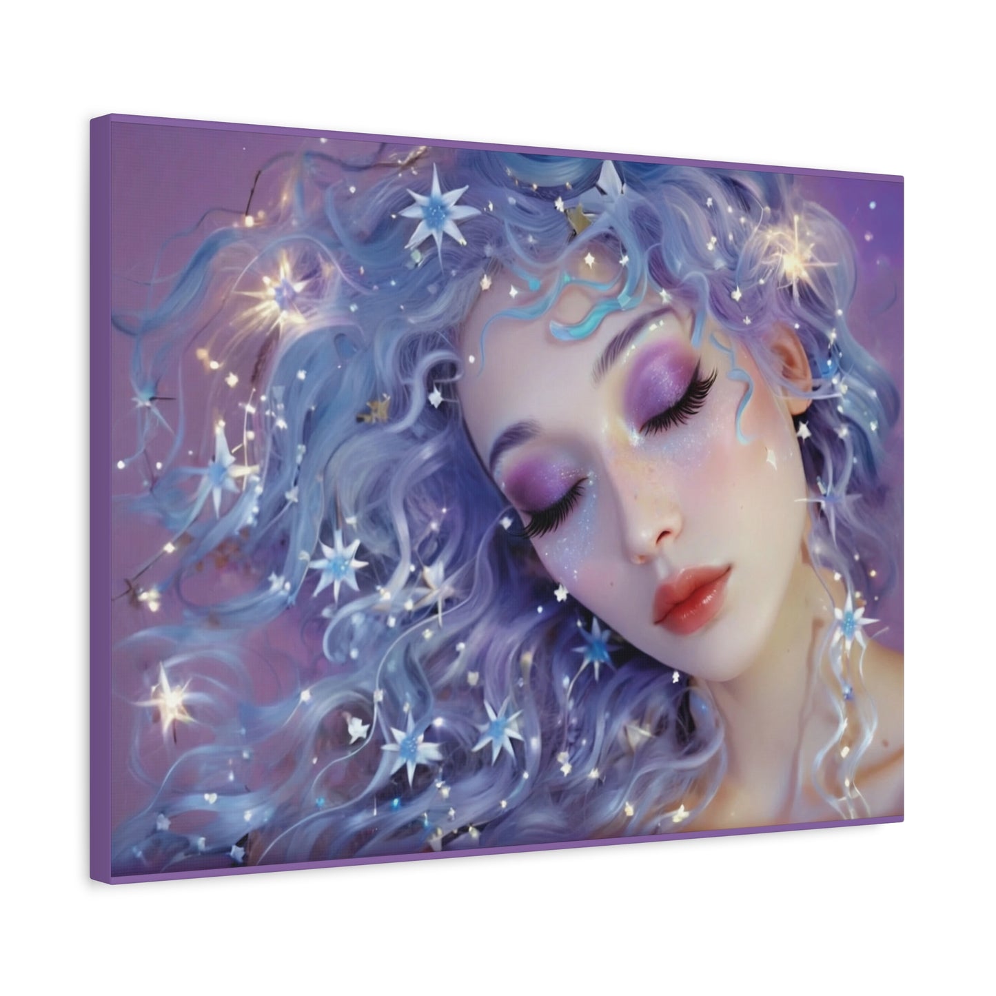 Winter Fantasy2 | Celestial Maiden Slumber Matte Canvas Print
